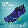 SEEKWAY Water Shoes Quick-Dry Aqua Socks Barefoot Slip-on for Beach Pool Swim River Yoga Lake Surf Women Men Black SK001(7ba-tree Shadow)