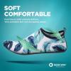 SEEKWAY Water Shoes Quick-Dry Aqua Socks Barefoot Slip-on for Beach Pool Swim River Yoga Lake Surf Women Men Black SK001(7be-mint Leaf)