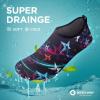 SEEKWAY Water Shoes Quick-Dry Aqua Socks Barefoot Slip-on for Beach Pool Swim River Yoga Lake Surf Women Men Black SK001(7ca-star)