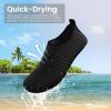 SEEKWAY Water Shoes Women Men Adult Quick-Dry Aqua Socks Barefoot Non Slip for Beach Swim River Pool Lake surf Black SK002(U)(1a-stripe Black-2)