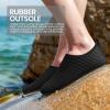 SEEKWAY Water Shoes Women Men Adult Quick-Dry Aqua Socks Barefoot Non Slip for Beach Swim River Pool Lake surf Black SK002(U)(1a-stripe Black-2)
