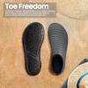 SEEKWAY Water Shoes Women Men Adult Quick-Dry Aqua Socks Barefoot Non Slip for Beach Swim River Pool Lake surf Black SK002(U)(1b-stripe Grey-2)