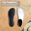 SEEKWAY Water Shoes Women Men Adult Quick-Dry Aqua Socks Barefoot Non Slip for Beach Swim River Pool Lake surf Black SK002(U)(1d-stripe White-2)