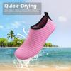 SEEKWAY Water Shoes Women Men Adult Quick-Dry Aqua Socks Barefoot Non Slip for Beach Swim River Pool Lake surf Black SK002(U)(1e-stripe Pink-2)