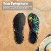 SEEKWAY Water Shoes Women Men Adult Quick-Dry Aqua Socks Barefoot Non Slip for Beach Swim River Pool Lake surf Black SK002(U)(2b-1352 Love Rainbow)