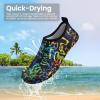 SEEKWAY Water Shoes Women Men Adult Quick-Dry Aqua Socks Barefoot Non Slip for Beach Swim River Pool Lake surf Black SK002(U)(2b-1352 Love Rainbow)