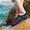 SEEKWAY Water Shoes Women Men Adult Quick-Dry Aqua Socks Barefoot Non Slip for Beach Swim River Pool Lake surf Black SK002(U)(2c-1423 Paisley)