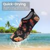 SEEKWAY Water Shoes Women Men Adult Quick-Dry Aqua Socks Barefoot Non Slip for Beach Swim River Pool Lake surf Black SK002(U)(2d-1294 Ginkgo Leaf)