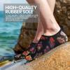 SEEKWAY Water Shoes Women Men Adult Quick-Dry Aqua Socks Barefoot Non Slip for Beach Swim River Pool Lake surf Black SK002(U)(2d-1294 Ginkgo Leaf)