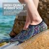 SEEKWAY Water Shoes Women Men Adult Quick-Dry Aqua Socks Barefoot Non Slip for Beach Swim River Pool Lake surf Black SK002(U)(2g-1219 Floral Glass)
