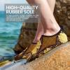 SEEKWAY Water Shoes Women Men Adult Quick-Dry Aqua Socks Barefoot Non Slip for Beach Swim River Pool Lake surf Black SK002(U)(2g-1491 Paisley)