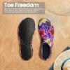 SEEKWAY Water Shoes Women Men Adult Quick-Dry Aqua Socks Barefoot Non Slip for Beach Swim River Pool Lake surf Black SK002(U)(2j-1484 Floral)