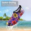 SEEKWAY Water Shoes Women Men Adult Quick-Dry Aqua Socks Barefoot Non Slip for Beach Swim River Pool Lake surf Black SK002(U)(2j-1484 Floral)