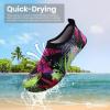SEEKWAY Water Shoes Women Men Adult Quick-Dry Aqua Socks Barefoot Non Slip for Beach Swim River Pool Lake surf Black SK002(U)(2k-1563 Floral)