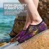 SEEKWAY Water Shoes Women Men Adult Quick-Dry Aqua Socks Barefoot Non Slip for Beach Swim River Pool Lake surf Black SK002(U)(2l-1472 Animal Print)