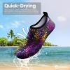 SEEKWAY Water Shoes Women Men Adult Quick-Dry Aqua Socks Barefoot Non Slip for Beach Swim River Pool Lake surf Black SK002(U)(2l-1472 Animal Print)