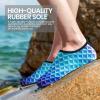 SEEKWAY Water Shoes Women Men Adult Quick-Dry Aqua Socks Barefoot Non Slip for Beach Swim River Pool Lake surf Black SK002(U)(2m-1083 Mermaid Scale)