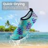 SEEKWAY Water Shoes Women Men Adult Quick-Dry Aqua Socks Barefoot Non Slip for Beach Swim River Pool Lake surf Black SK002(U)(2n-1012 Fern Leaf)