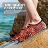 SEEKWAY Water Shoes Women Men Adult Quick-Dry Aqua Socks Barefoot Non Slip for Beach Swim River Pool Lake surf Black SK002(U)(2o-1011 Fern Leaf)