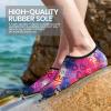 SEEKWAY Water Shoes Women Men Adult Quick-Dry Aqua Socks Barefoot Non Slip for Beach Swim River Pool Lake surf Black SK002(U)(2q-1024 Love Rainbow)