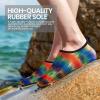 SEEKWAY Water Shoes Women Men Adult Quick-Dry Aqua Socks Barefoot Non Slip for Beach Swim River Pool Lake surf Black SK002(U)(2s-1001 Rainbow Tie-dye)