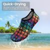 SEEKWAY Water Shoes Women Men Adult Quick-Dry Aqua Socks Barefoot Non Slip for Beach Swim River Pool Lake surf Black SK002(U)(2v-1115 Storm at Sea)