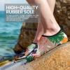 SEEKWAY Water Shoes Women Men Adult Quick-Dry Aqua Socks Barefoot Non Slip for Beach Swim River Pool Lake surf Black SK002(U)(2y-1541 Floral)