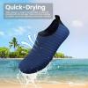 SEEKWAY Water Shoes Women Men Adult Quick-Dry Aqua Socks Barefoot Non Slip for Beach Swim River Pool Lake surf Black SK002(U)(5d-stripe Blue-2)
