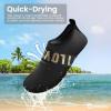 SEEKWAY Water Shoes Women Men Adult Quick-Dry Aqua Socks Barefoot Non Slip for Beach Swim River Pool Lake surf Black SK002(U)(6b-901 Golden)