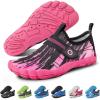 SEEKWAY Barefoot Water Shoes for Kids – Wide Toe Box and Quick-Dry Sand Shoes Toddler for Hiking Swim Beach Pool Kayak Sport Accessories, Camping Essentials Must-Haves for Boys Girls Sizes(1b-black Pink)