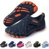 SEEKWAY Barefoot Water Shoes for Kids – Wide Toe Box and Quick-Dry Sand Shoes Toddler for Hiking Swim Beach Pool Kayak Sport Accessories, Camping Essentials Non-Slip for Boys Girls Sizes(1a-101 Navy Blue)