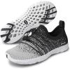 SEEKWAY Mens Womens Water Shoes Quick Dry Aqua Shoes Barefoot for Beach Surf Hiking Pool Water Sports(1d-grey Black)