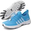 SEEKWAY Mens Womens Water Shoes Quick Dry Aqua Shoes Barefoot for Beach Surf Hiking Pool Water Sports(1j-light Blue)