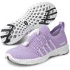 SEEKWAY Mens Womens Water Shoes Quick Dry Aqua Shoes Barefoot for Beach Surf Hiking Pool Water Sports(1l-purple)