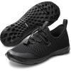 SEEKWAY Mens Womens Water Shoes Quick Dry Aqua Shoes Barefoot for Beach Surf Hiking Pool Water Sports(1u-all Black)