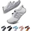 SEEKWAY Water Shoes Men Women Adult Quick-Dry Aqua Sock Barefoot for Beach Swim River Pool Lake Hiking Kayaking Surfing(1a-407 White)