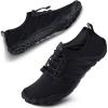 SEEKWAY Water Shoes Men Women Adult Quick-Dry Aqua Sock Barefoot for Beach Swim River Pool Lake Hiking Kayaking Surfing(1b-406 Black)