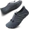 SEEKWAY Water Shoes Men Women Adult Quick-Dry Aqua Sock Barefoot for Beach Swim River Pool Lake Hiking Kayaking Surfing(1f-415 Dark Grey 35)