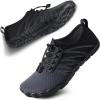 SEEKWAY Water Shoes Men Women Adult Quick-Dry Aqua Sock Barefoot for Beach Swim River Pool Lake Hiking Kayaking Surfing(1g-455 Gradient Dark Grey)