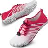 SEEKWAY Water Shoes Men Women Adult Quick-Dry Aqua Sock Barefoot for Beach Swim River Pool Lake Hiking Kayaking Surfing(1j-419 Gradient Rose White)