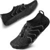 SEEKWAY Water Shoes Men Women Adult Quick-Dry Aqua Sock Barefoot for Beach Swim River Pool Lake Hiking Kayaking Surfing(1p-606 Black)