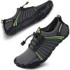 SEEKWAY Water Shoes Men Women Adult Quick-Dry Aqua Sock Barefoot for Beach Swim River Pool Lake Hiking Kayaking Surfing(3a-405 Blackgreen)