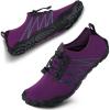 SEEKWAY Water Shoes Men Women Adult Quick-Dry Aqua Sock Barefoot for Beach Swim River Pool Lake Hiking Kayaking Surfing(3e-408 Purple)