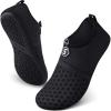 SEEKWAY Water Shoes Quick-Dry Aqua Socks Barefoot Slip-on for Beach Pool Swim River Yoga Lake Surf Women Men Black SK001(1a-splice Black)
