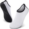 SEEKWAY Water Shoes Quick-Dry Aqua Socks Barefoot Slip-on for Beach Pool Swim River Yoga Lake Surf Women Men Black SK001(2c-wave White)