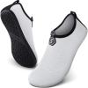 SEEKWAY Water Shoes Quick-Dry Aqua Socks Barefoot Slip-on for Beach Pool Swim River Yoga Lake Surf Women Men Black SK001(3d-744 White)