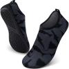 SEEKWAY Water Shoes Quick-Dry Aqua Socks Barefoot Slip-on for Beach Pool Swim River Yoga Lake Surf Women Men Black SK001(7aa-black Shark)