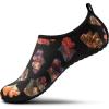 SEEKWAY Water Shoes Women Men Adult Quick-Dry Aqua Socks Barefoot Non Slip for Beach Swim River Pool Lake surf Black SK002(U)(2d-1294 Ginkgo Leaf)