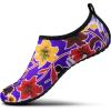 SEEKWAY Water Shoes Women Men Adult Quick-Dry Aqua Socks Barefoot Non Slip for Beach Swim River Pool Lake surf Black SK002(U)(2j-1484 Floral)