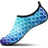 SEEKWAY Water Shoes Women Men Adult Quick-Dry Aqua Socks Barefoot Non Slip for Beach Swim River Pool Lake surf Black SK002(U)(2m-1083 Mermaid Scale)